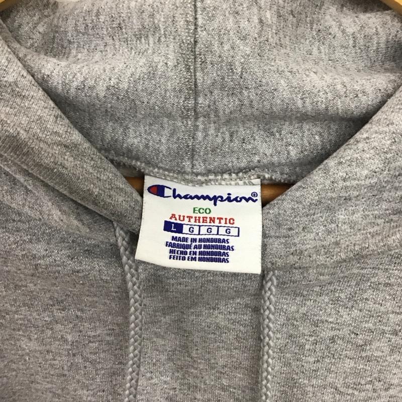 チャンピオン Champion パーカー 長袖 長袖パーカー プルオーバーパーカー スウェット L ロゴ、文字 灰 / グレー / gray メンズ USED 古着 中古 10154020