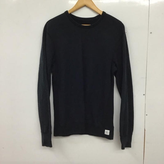 レイニングチャンプ REIGNING CHAMP トレーナー 長袖 長袖トレーナー スウェット クルーネック プルオーバー S 無地 黒 / ブラック / black メンズ USED 古着 中古 10154024