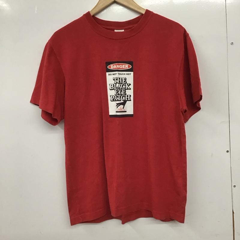 ブラックアイパッチ Black eye patch Tシャツ 半袖 半袖カットソー プリントTシャツ クルーネックカットソー S ロゴ、文字 赤 / レッド / red メンズ USED 古着 中古 10154025