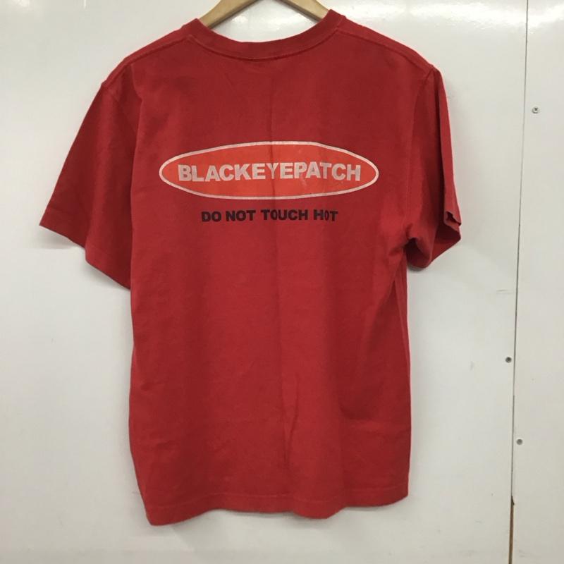 ブラックアイパッチ Black eye patch Tシャツ 半袖 半袖カットソー プリントTシャツ クルーネックカットソー S ロゴ、文字 赤 / レッド / red メンズ USED 古着 中古 10154025