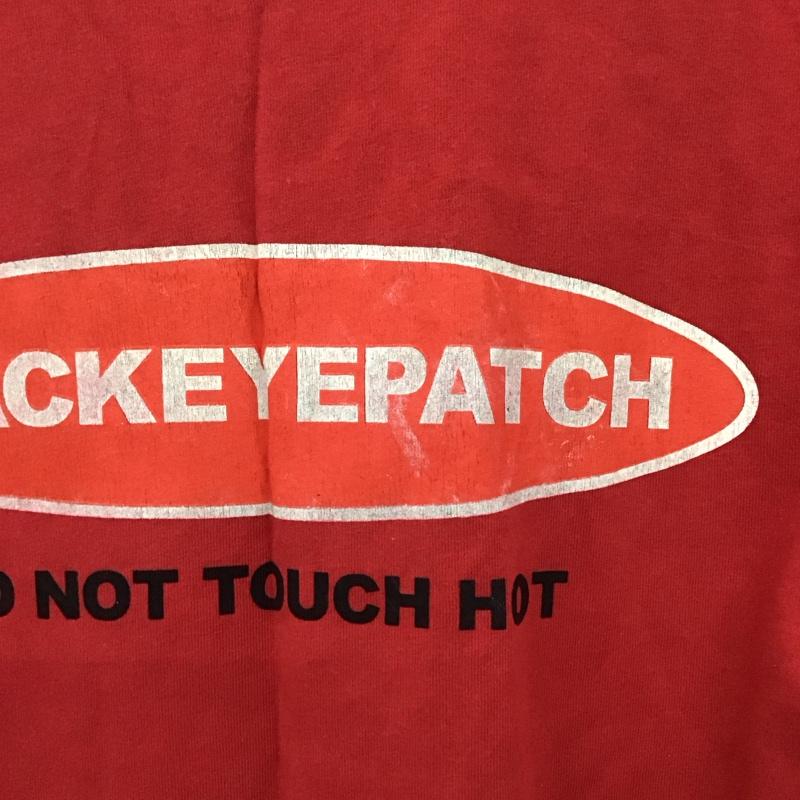ブラックアイパッチ Black eye patch Tシャツ 半袖 半袖カットソー プリントTシャツ クルーネックカットソー S ロゴ、文字 赤 / レッド / red メンズ USED 古着 中古 10154025