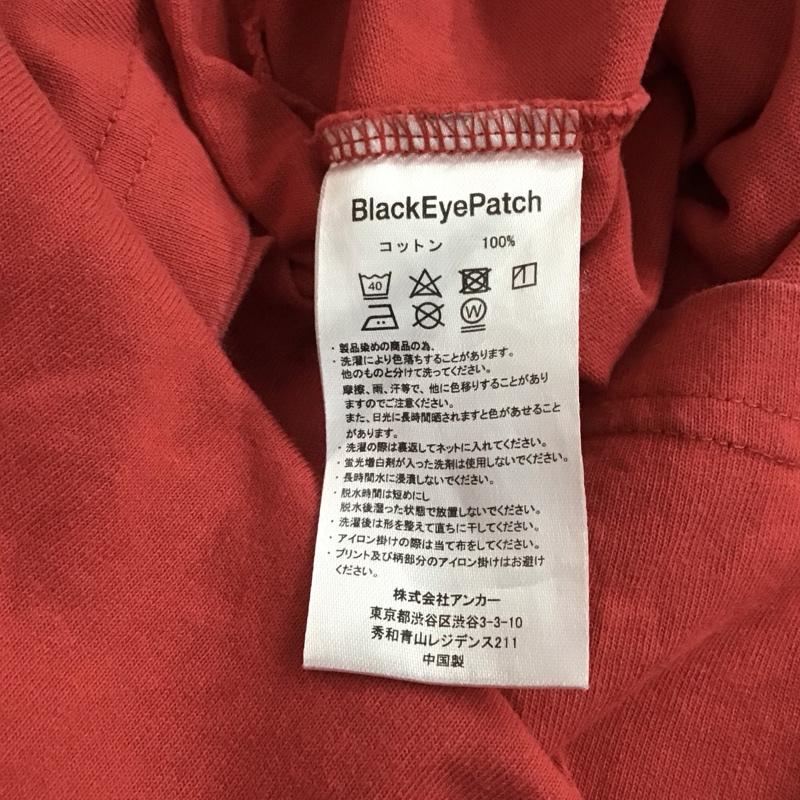 ブラックアイパッチ Black eye patch Tシャツ 半袖 半袖カットソー プリントTシャツ クルーネックカットソー S ロゴ、文字 赤 / レッド / red メンズ USED 古着 中古 10154025