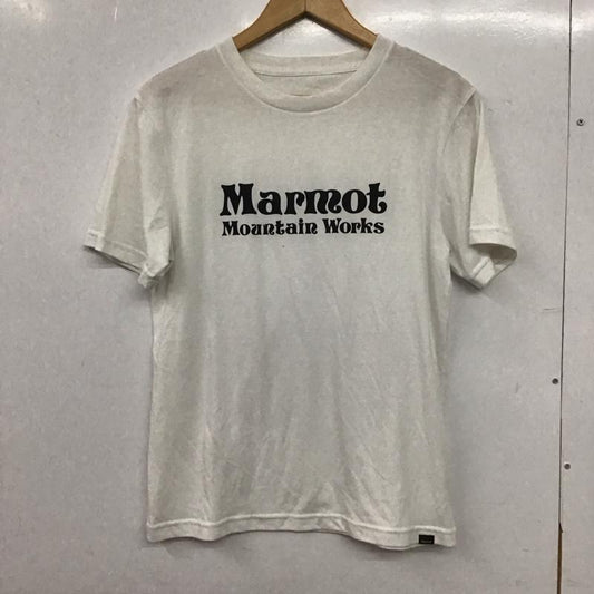 マーモット Marmot Tシャツ 半袖 半袖カットソー プリントTシャツ クルーネックカットソー M ロゴ、文字 白 / ホワイト / white メンズ USED 古着 中古 10154026