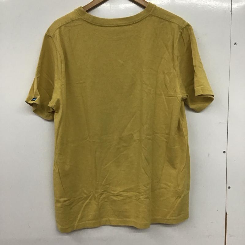 カブー KAVU Tシャツ 半袖 半袖カットソー プリントTシャツ クルーネックカットソー M ロゴ、文字 黄 / イエロー / yellow メンズ USED 古着 中古 10154027
