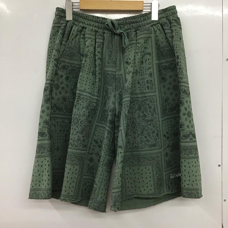 サブサエティ Subciety パンツ ショートパンツ ハーフパンツ ショートパンツ カジュアルパンツ M プリント カーキ / カーキ / khaki メンズ USED 古着 中古 10154030
