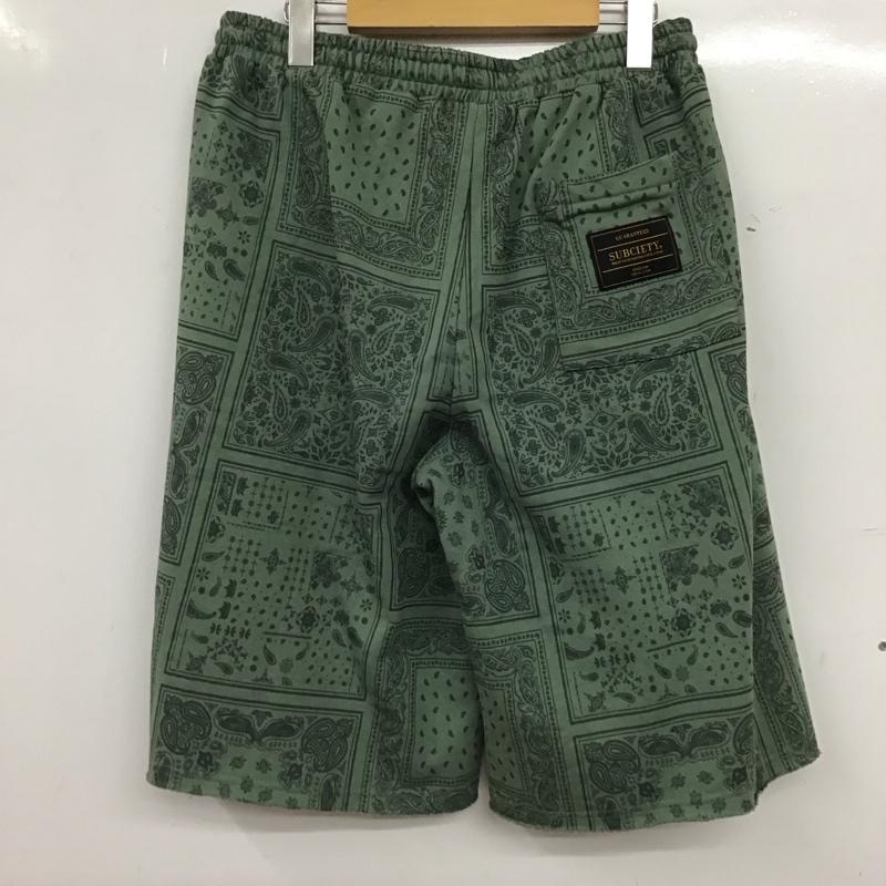 サブサエティ Subciety パンツ ショートパンツ ハーフパンツ ショートパンツ カジュアルパンツ M プリント カーキ / カーキ / khaki メンズ USED 古着 中古 10154030