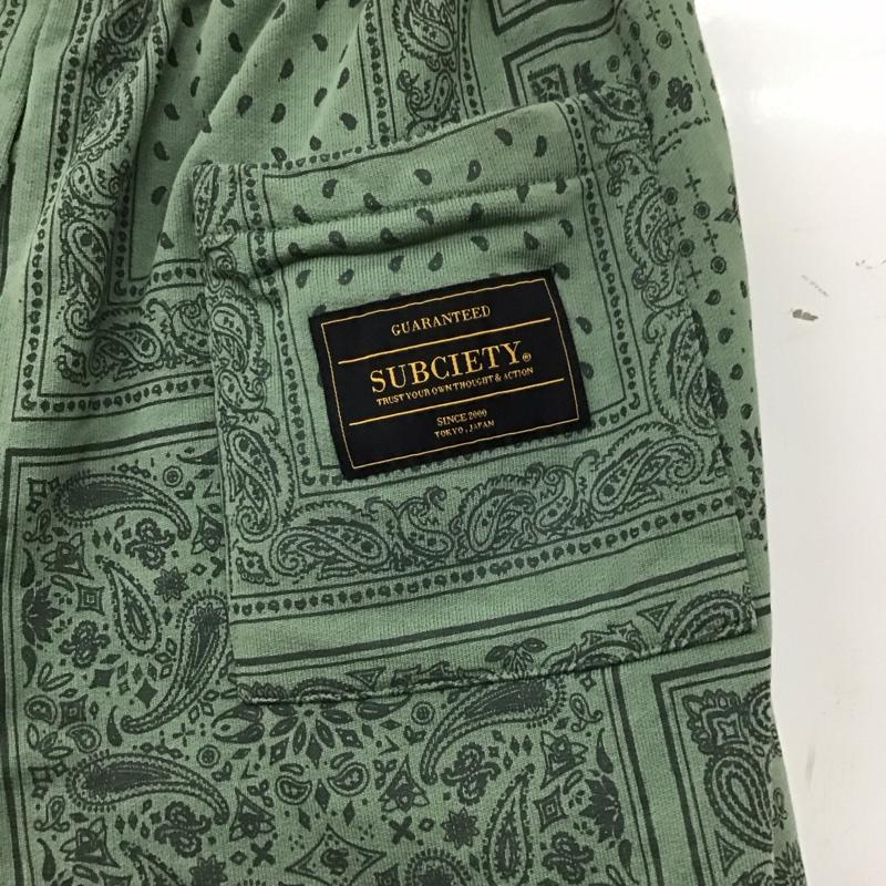 サブサエティ Subciety パンツ ショートパンツ ハーフパンツ ショートパンツ カジュアルパンツ M プリント カーキ / カーキ / khaki メンズ USED 古着 中古 10154030
