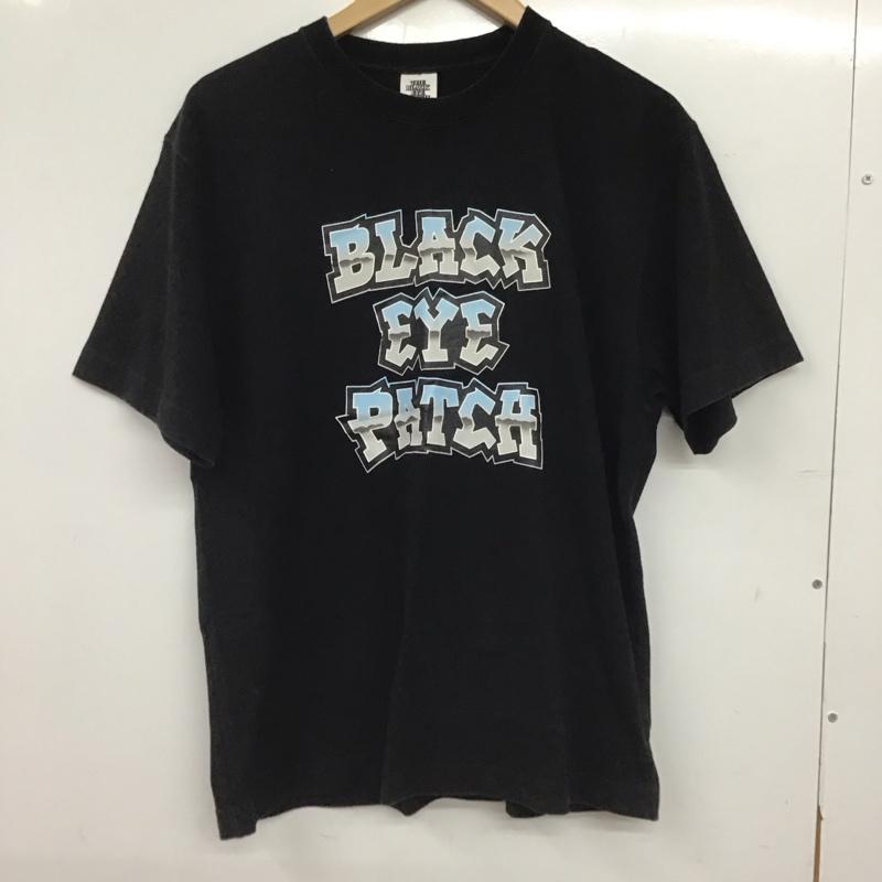 ブラックアイパッチ Black eye patch Tシャツ 半袖 半袖カットソー プリントTシャツ クルーネックカットソー S ロゴ、文字 黒 / ブラック / black メンズ USED 古着 中古 10154034