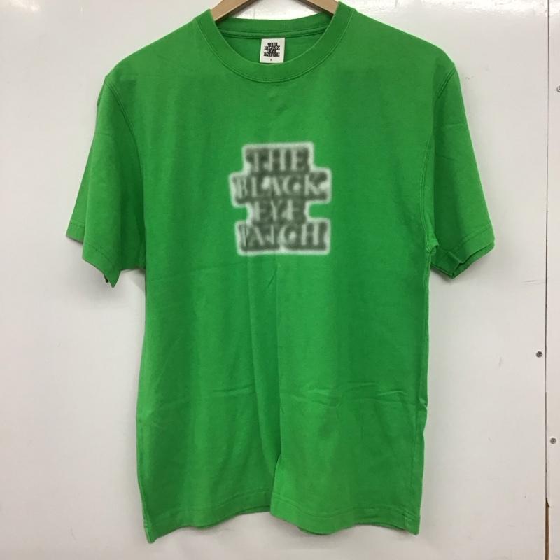 ブラックアイパッチ Black eye patch Tシャツ 半袖 半袖カットソー プリントTシャツ クルーネックカットソー S ロゴ、文字 緑 / グリーン / green メンズ USED 古着 中古 10154035