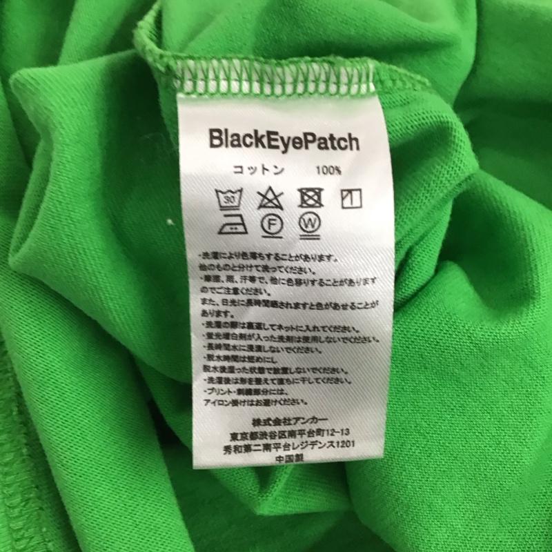 ブラックアイパッチ Black eye patch Tシャツ 半袖 半袖カットソー プリントTシャツ クルーネックカットソー S ロゴ、文字 緑 / グリーン / green メンズ USED 古着 中古 10154035