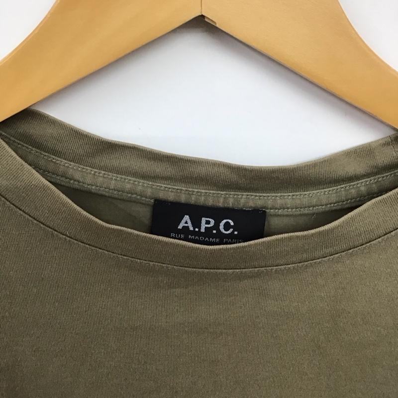 アーペーセー A.P.C. Tシャツ 半袖 半袖カットソー 無地Tシャツ クルーネックカットソー M 無地 カーキ / カーキ / khaki メンズ USED 古着 中古 10154042