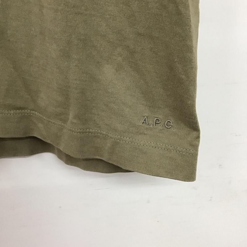アーペーセー A.P.C. Tシャツ 半袖 半袖カットソー 無地Tシャツ クルーネックカットソー M 無地 カーキ / カーキ / khaki メンズ USED 古着 中古 10154042