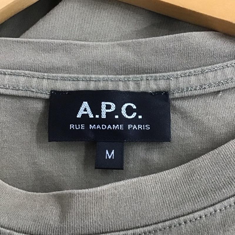 アーペーセー A.P.C. Tシャツ 半袖 半袖カットソー 無地Tシャツ クルーネックカットソー M 無地 カーキ / カーキ / khaki メンズ USED 古着 中古 10154042