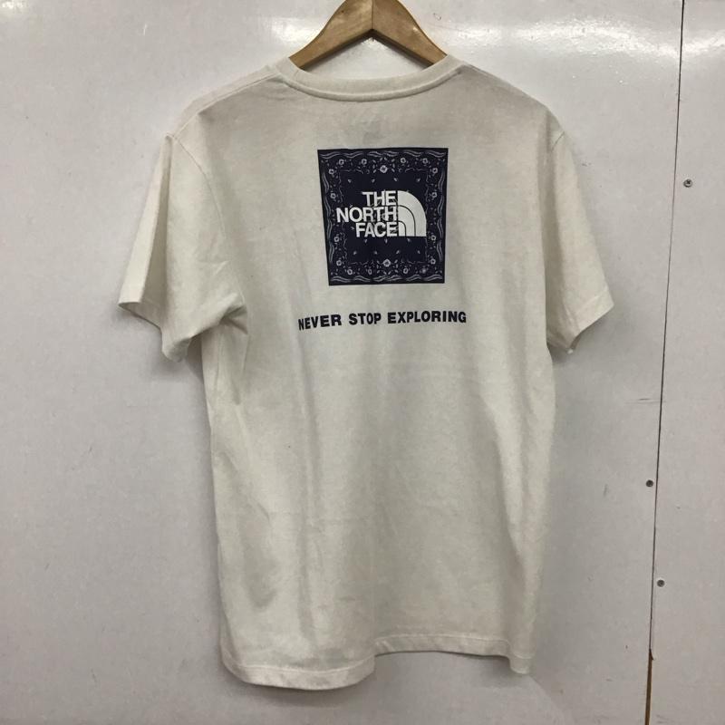 ザノースフェイス THE NORTH FACE Tシャツ 半袖 ntw32349 S/SBandanaSquareLogoTee プリントTシャツ XL ロゴ、文字 白 / ホワイト / white メンズ USED 古着 中古 10154048