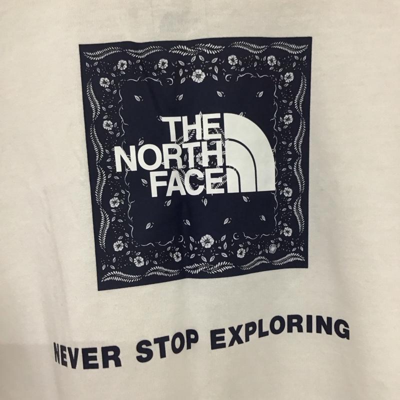ザノースフェイス THE NORTH FACE Tシャツ 半袖 ntw32349 S/SBandanaSquareLogoTee プリントTシャツ XL ロゴ、文字 白 / ホワイト / white メンズ USED 古着 中古 10154048