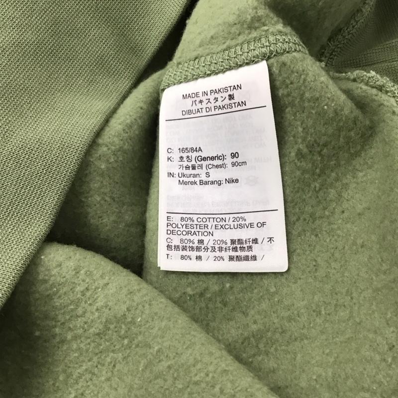 ナイキ NIKE トレーナー 長袖 長袖トレーナー スウェット クルーネック プルオーバー S ロゴ、文字 カーキ / カーキ / khaki メンズ USED 古着 中古 10154049