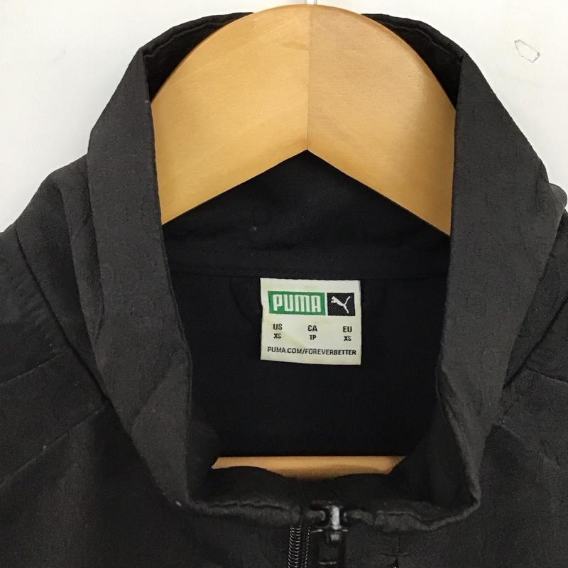 プーマ PUMA ジャケット、上着 ジャンパー、ブルゾン ジップアップジャケット ジャージ アウター XS ロゴ、文字 黒 / ブラック / black メンズ USED 古着 中古 10154050
