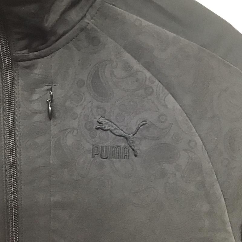 プーマ PUMA ジャケット、上着 ジャンパー、ブルゾン ジップアップジャケット ジャージ アウター XS ロゴ、文字 黒 / ブラック / black メンズ USED 古着 中古 10154050