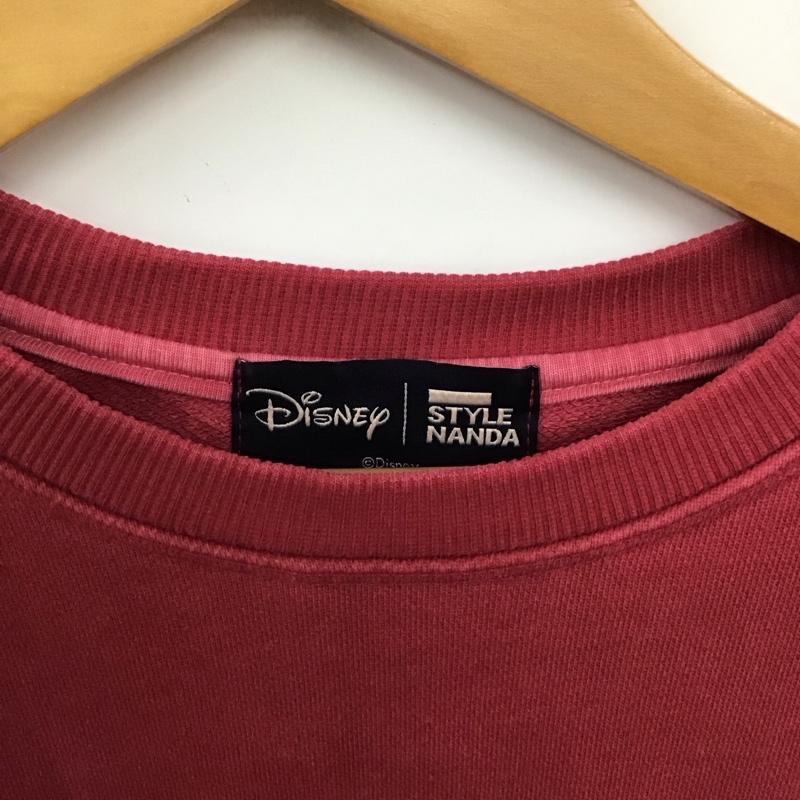 スタイルナンダ STYLENANDA トレーナー 長袖 長袖トレーナー スウェット クルーネック プルオーバー ディズニー FREE プリント えんじ / ワインレッド / dark red メンズ USED 古着 中古 10154052