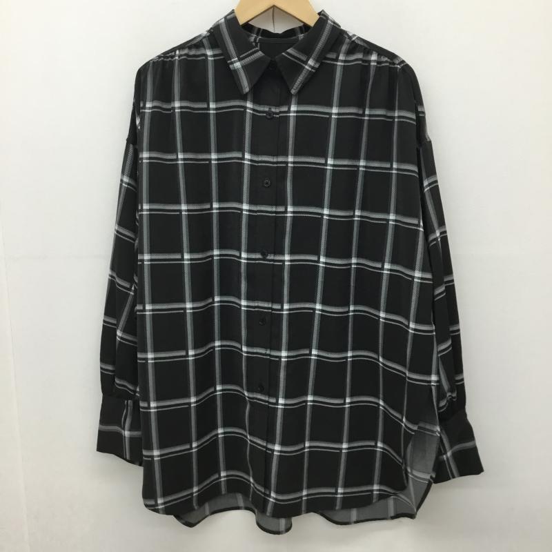 ローリーズファーム LOWRYS FARM シャツ、ブラウス 長袖 LF623392AD FREE チェック 黒 / ブラック / black レディース USED 古着 中古 10154103