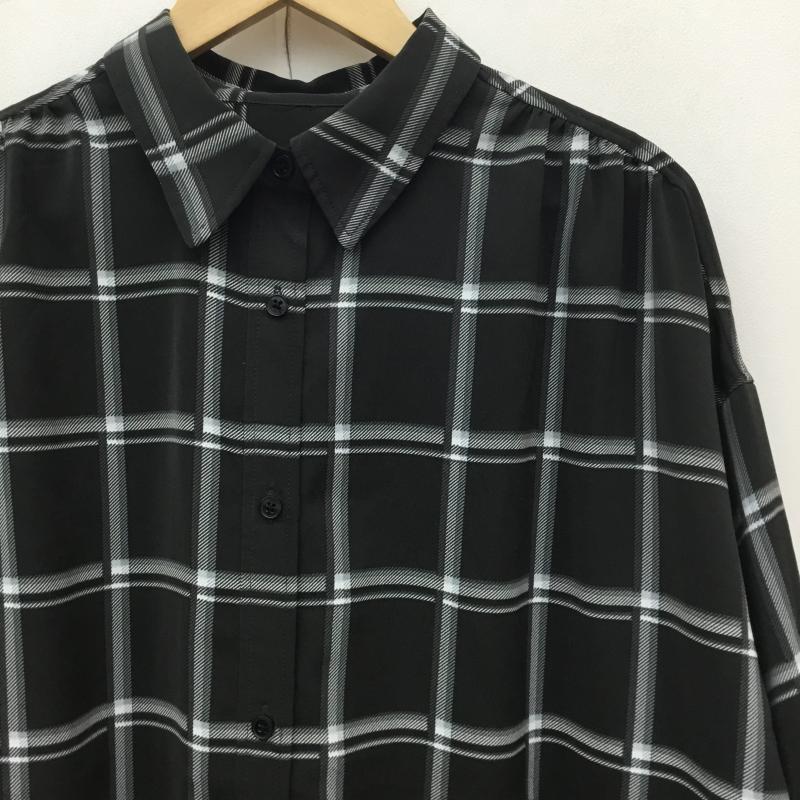 ローリーズファーム LOWRYS FARM シャツ、ブラウス 長袖 LF623392AD FREE チェック 黒 / ブラック / black レディース USED 古着 中古 10154103