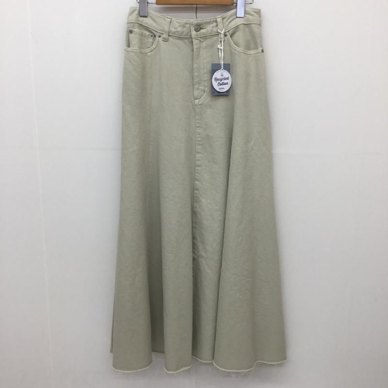 アパートバイローリーズ apart by lowrys スカート ロングスカート ボリュームデニムスカート M 無地 ベージュ / ベージュ / beige レディース USED 古着 中古 10154107