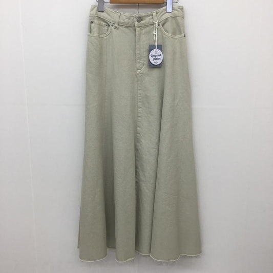 アパートバイローリーズ apart by lowrys スカート ロングスカート ボリュームデニムスカート M 無地 ベージュ / ベージュ / beige レディース USED 古着 中古 10154107