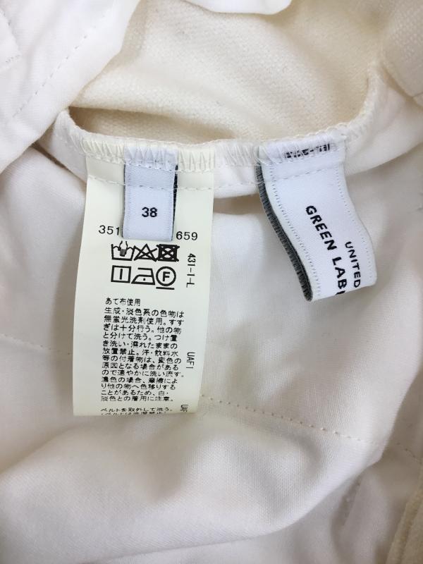 グリーンレーベルリラクシング green label relaxing パンツ スラックス 38 無地 アイボリー / アイボリー / レディース USED 古着 中古 10154110