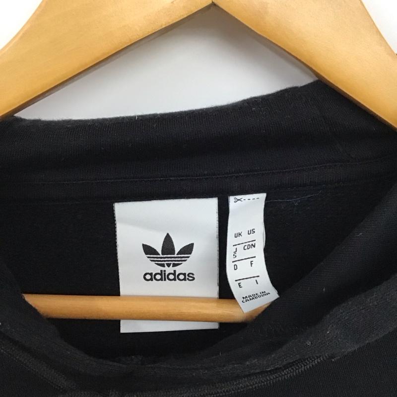 アディダス adidas パーカー 長袖 長袖パーカー プルオーバーパーカー スウェット S ロゴ、文字 黒 / ブラック / black レディース USED 古着 中古 10154117