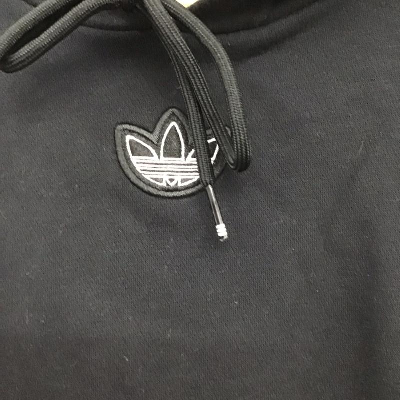 アディダス adidas パーカー 長袖 長袖パーカー プルオーバーパーカー スウェット S ロゴ、文字 黒 / ブラック / black レディース USED 古着 中古 10154117