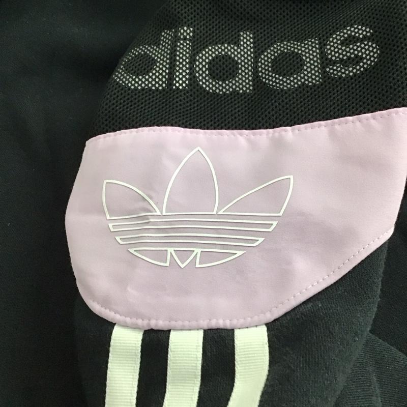 アディダス adidas パーカー 長袖 長袖パーカー プルオーバーパーカー スウェット S ロゴ、文字 黒 / ブラック / black レディース USED 古着 中古 10154117