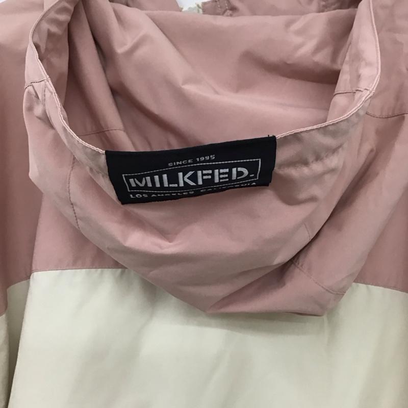 ミルクフェド MILKFED. ジャケット、上着 ジャンパー、ブルゾン ジップアップジャケット ナイロンジャケットパーカー アウター M ロゴ、文字 マルチカラー / マルチカラー / multicolor レディース USED 古着 中古 10154120