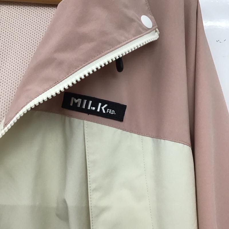 ミルクフェド MILKFED. ジャケット、上着 ジャンパー、ブルゾン ジップアップジャケット ナイロンジャケットパーカー アウター M ロゴ、文字 マルチカラー / マルチカラー / multicolor レディース USED 古着 中古 10154120