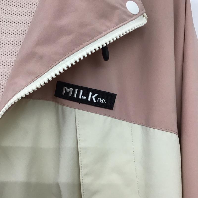ミルクフェド MILKFED. ジャケット、上着 ジャンパー、ブルゾン ジップアップジャケット ナイロンジャケットパーカー アウター M ロゴ、文字 マルチカラー / マルチカラー / multicolor レディース USED 古着 中古 10154120