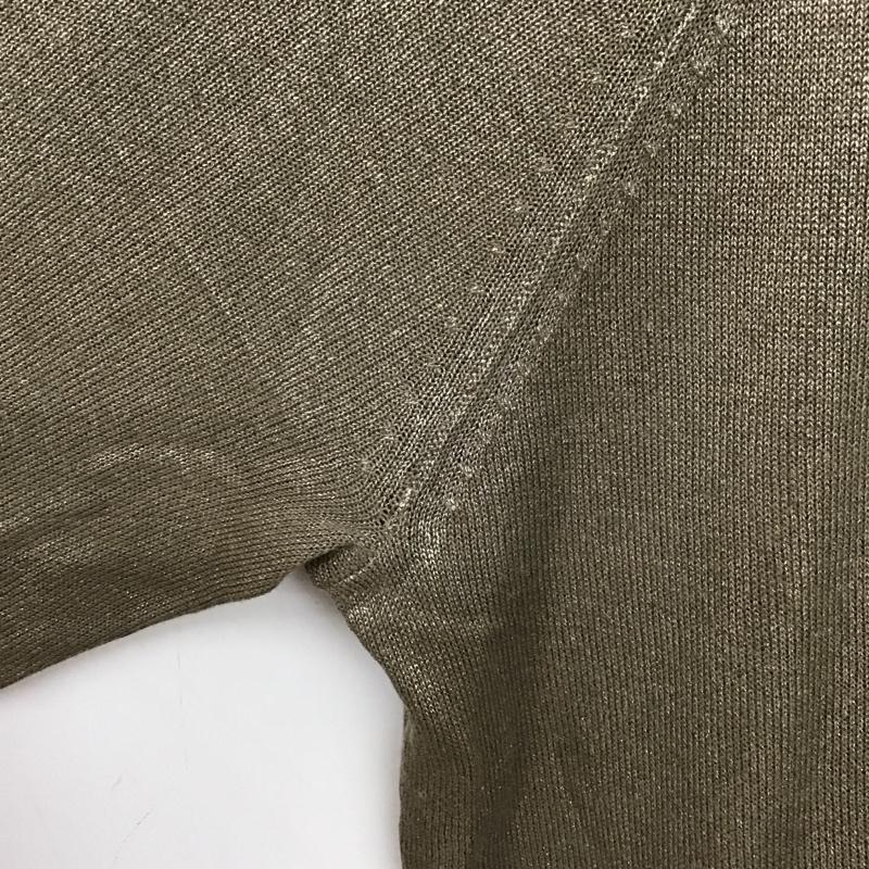 ザラ ZARA ニット、セーター 長袖 長袖ニットカットソー クルーネック セーター L 無地 茶 / ブラウン / brown レディース USED 古着 中古 10154121