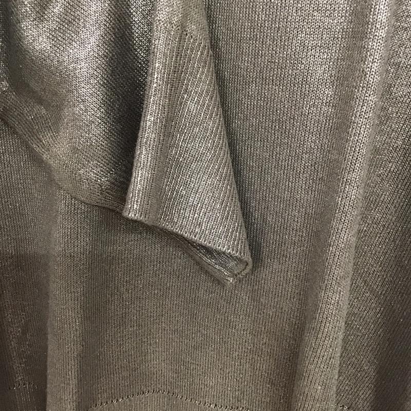 ザラ ZARA ニット、セーター 長袖 長袖ニットカットソー クルーネック セーター L 無地 茶 / ブラウン / brown レディース USED 古着 中古 10154121