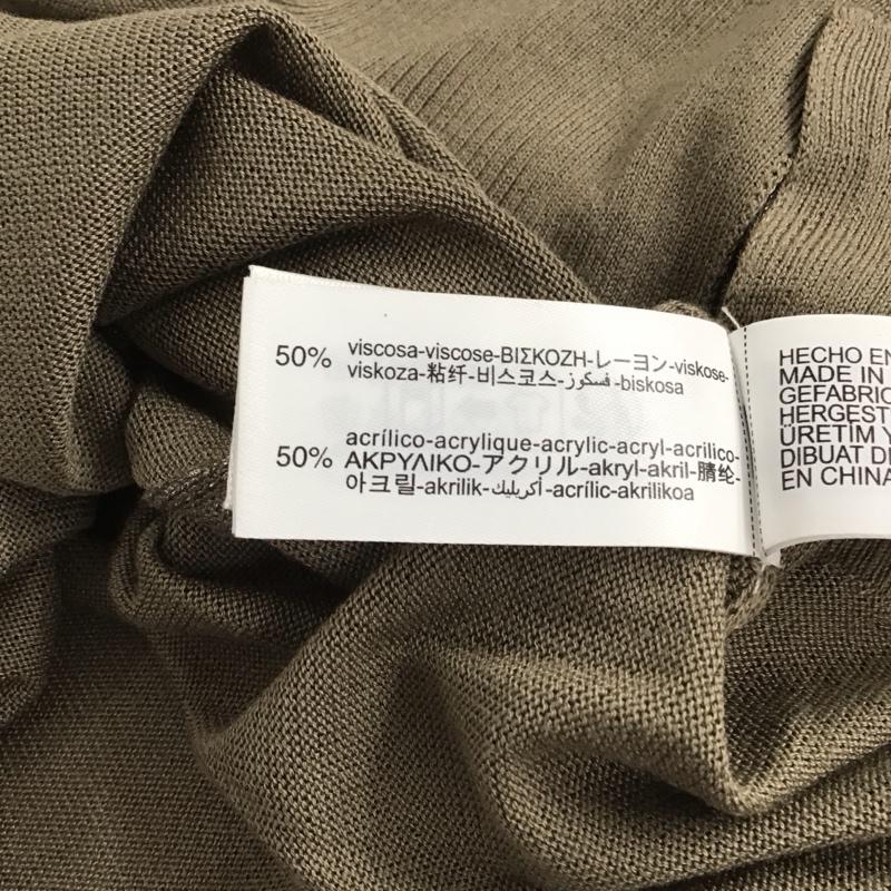 ザラ ZARA ニット、セーター 長袖 長袖ニットカットソー クルーネック セーター L 無地 茶 / ブラウン / brown レディース USED 古着 中古 10154121