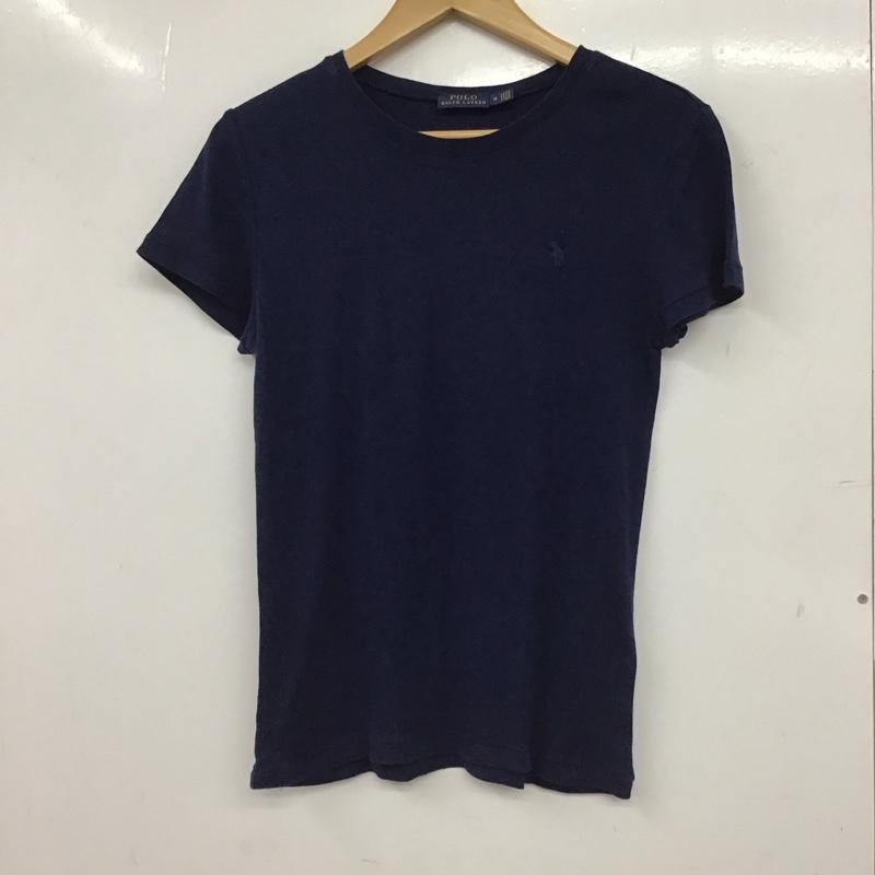ポロラルフローレン POLO RALPH LAUREN Tシャツ 半袖 半袖カットソー 刺繍Tシャツ クルーネックカットソー M ロゴ、文字 紺 / ネイビー / navy レディース USED 古着 中古 10154122