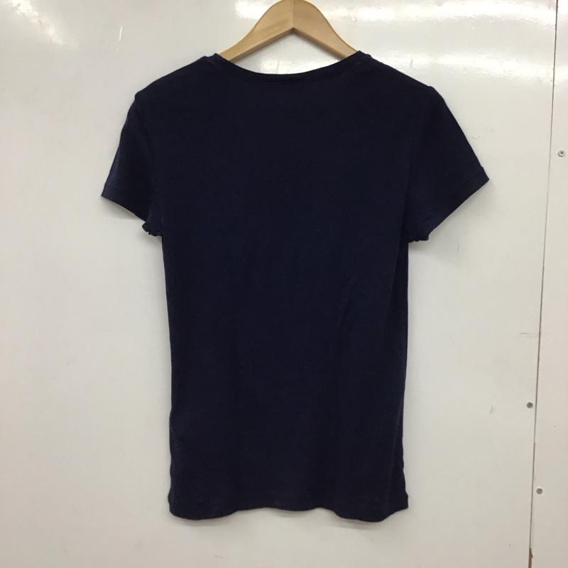 ポロラルフローレン POLO RALPH LAUREN Tシャツ 半袖 半袖カットソー 刺繍Tシャツ クルーネックカットソー M ロゴ、文字 紺 / ネイビー / navy レディース USED 古着 中古 10154122