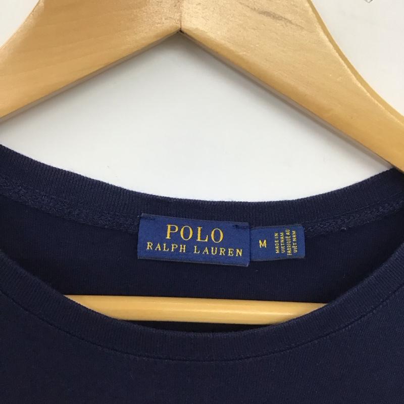 ポロラルフローレン POLO RALPH LAUREN Tシャツ 半袖 半袖カットソー 刺繍Tシャツ クルーネックカットソー M ロゴ、文字 紺 / ネイビー / navy レディース USED 古着 中古 10154122