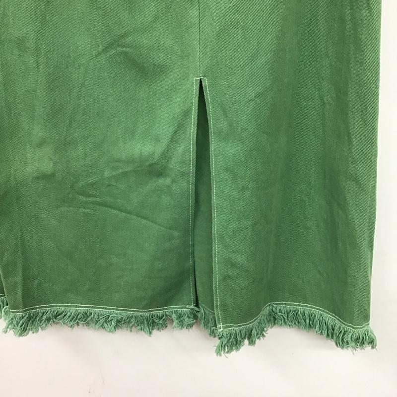 エモダ EMODA スカート ロングスカート 042210830001-01 ロングスカート タイトスカート バックスリット M 無地 緑 / グリーン / green レディース USED 古着 中古 10154125