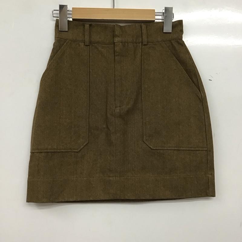 エモダ EMODA スカート ミニスカート ミニスカート タイトスカート S 無地 茶 / ブラウン / brown レディース USED 古着 中古 10154127