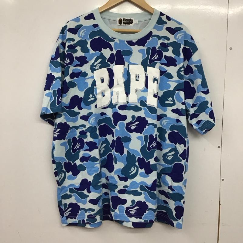 アベイシングエイプ A BATHING APE Tシャツ 半袖 半袖カットソー プリントTシャツ クルーネックカットソー L プリント マルチカラー / マルチカラー / multicolor メンズ USED 古着 中古 10154130