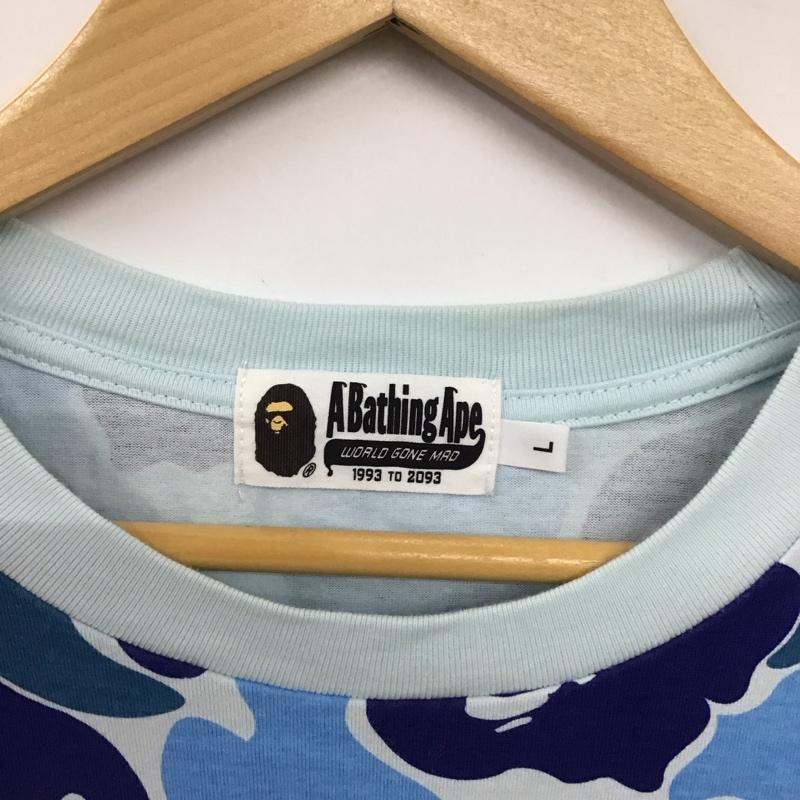 アベイシングエイプ A BATHING APE Tシャツ 半袖 半袖カットソー プリントTシャツ クルーネックカットソー L プリント マルチカラー / マルチカラー / multicolor メンズ USED 古着 中古 10154130
