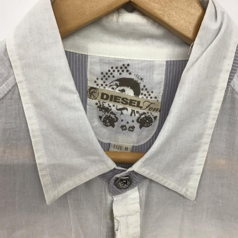 ディーゼル DIESEL シャツ、ブラウス 長袖 長袖シャツ 無地シャツ カラーシャツ M 無地 白 / ホワイト / white レディース USED 古着 中古 10154131