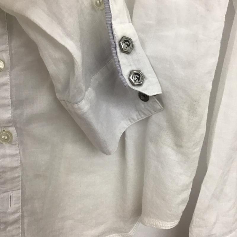 ディーゼル DIESEL シャツ、ブラウス 長袖 長袖シャツ 無地シャツ カラーシャツ M 無地 白 / ホワイト / white レディース USED 古着 中古 10154131