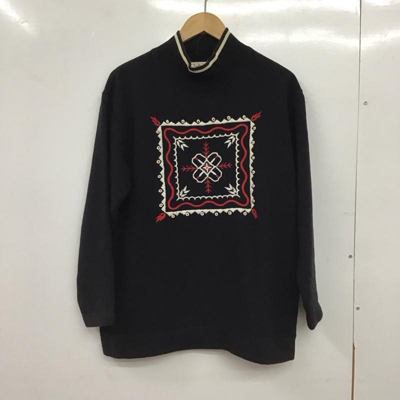 タルボット TALBOTS トレーナー 長袖 長袖トレーナー スウェット クルーネック プルオーバー M 刺繍 黒 / ブラック / black レディース USED 古着 中古 10154132
