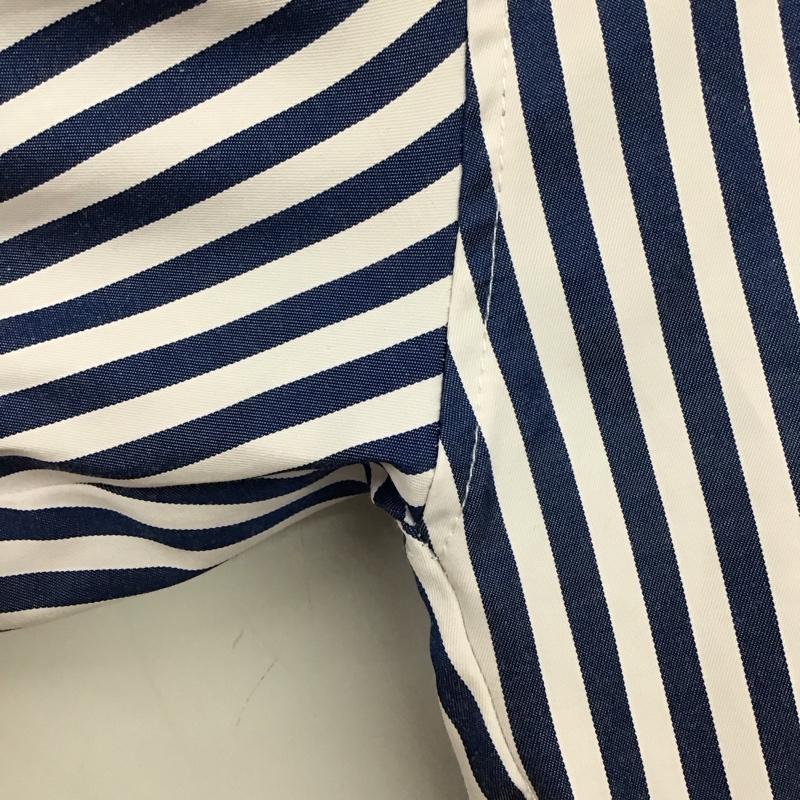 ザラ ZARA シャツ、ブラウス 長袖 長袖シャツ ストライプシャツ カラーシャツ M ストライプ 白 / ホワイト / white X 青 / ブルー / blue レディース USED 古着 中古 10154137