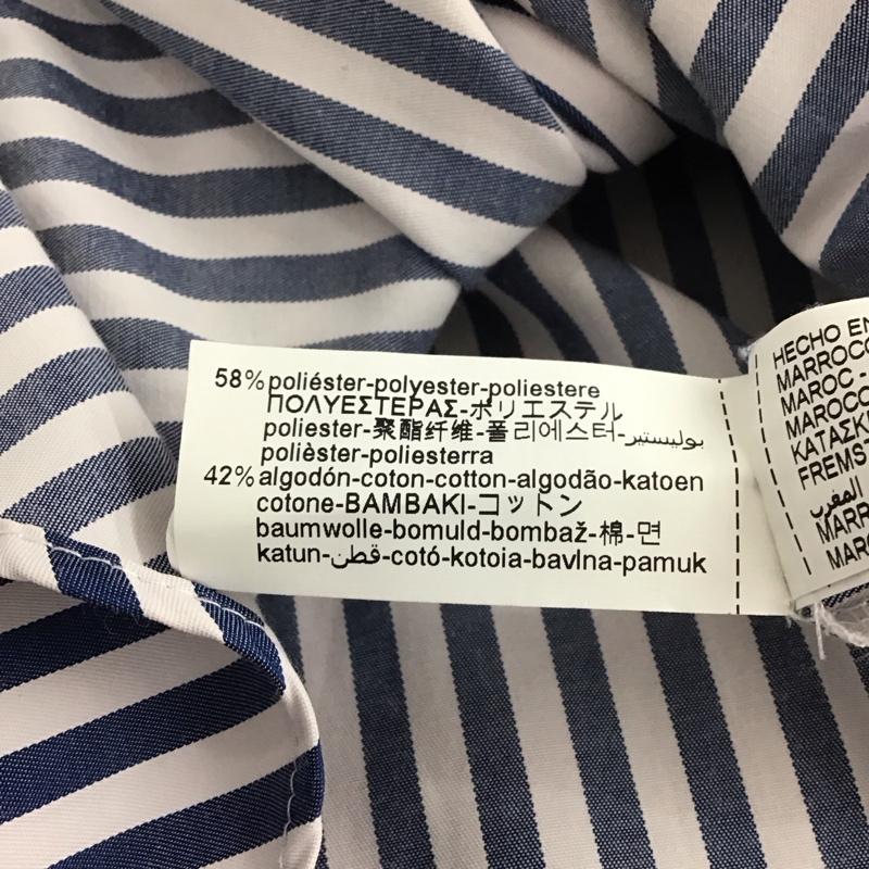 ザラ ZARA シャツ、ブラウス 長袖 長袖シャツ ストライプシャツ カラーシャツ M ストライプ 白 / ホワイト / white X 青 / ブルー / blue レディース USED 古着 中古 10154137