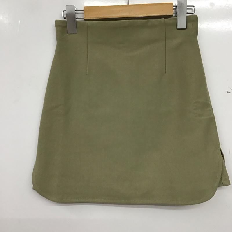 エモダ EMODA スカート ミニスカート ミニスカート フレアスカート 無地スカート FREE 無地 カーキ / カーキ / khaki レディース USED 古着 中古 10154142